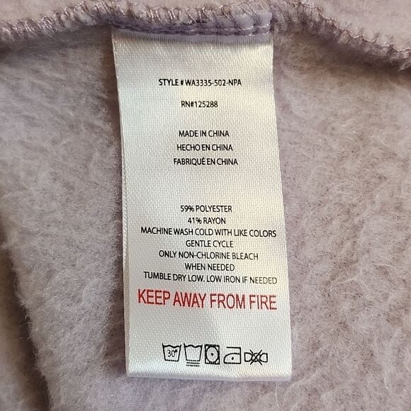 Rae Dunn Lavender Long Sleeve Sweatshirt, SNUGGLE Logo, Soft Fuzzy Insude, M - Picture 7 of 8